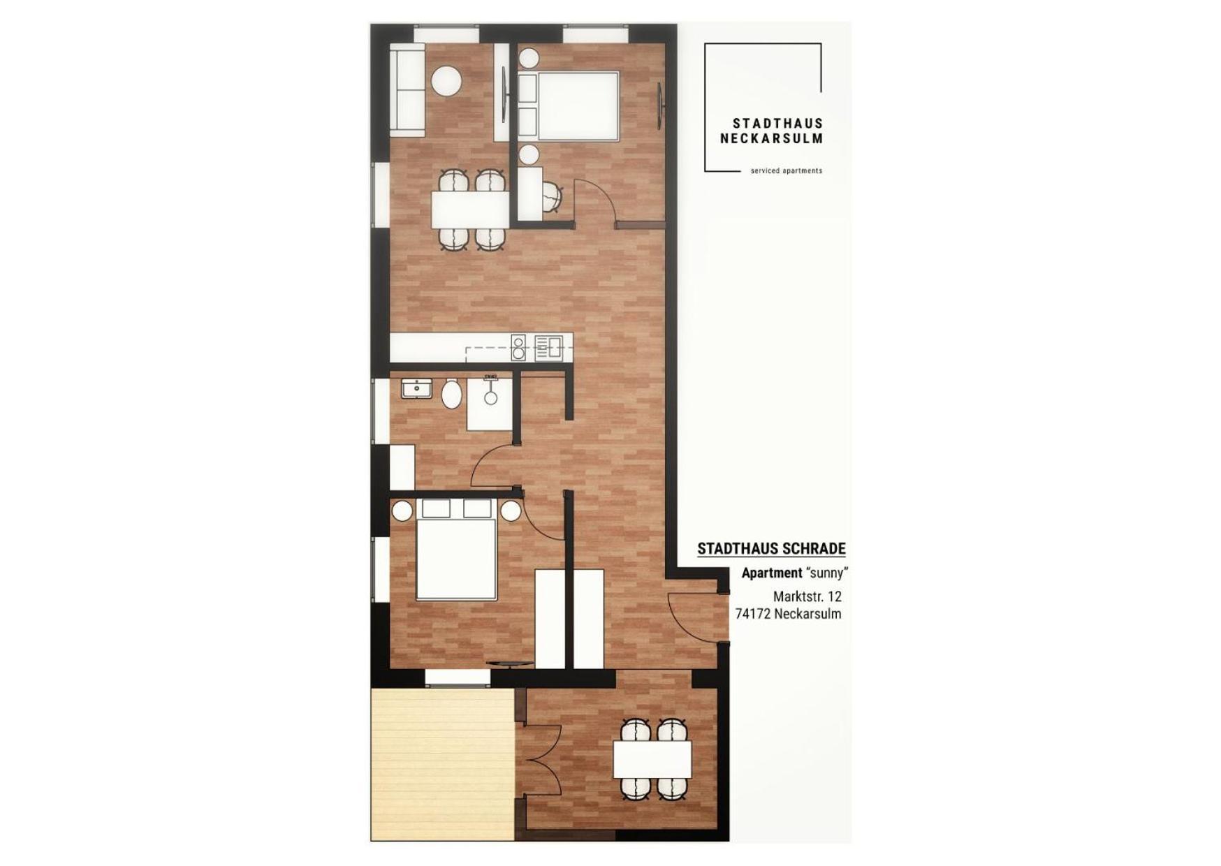 Stadthaus Neckarsulm Serviced Apartments - Stadthaus Schrade Экстерьер фото